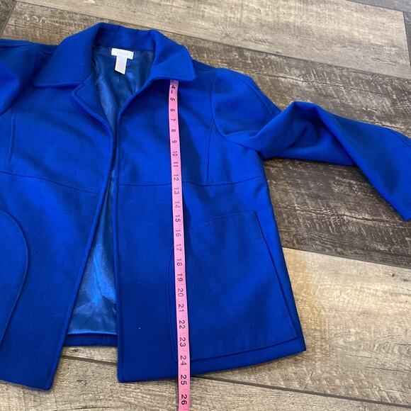 CHICO'S Blue Medium Weight Fully Lined Jacket Medium 8/10 - Picture 8 of 10